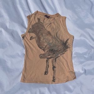 Vintage horse graphic tank
